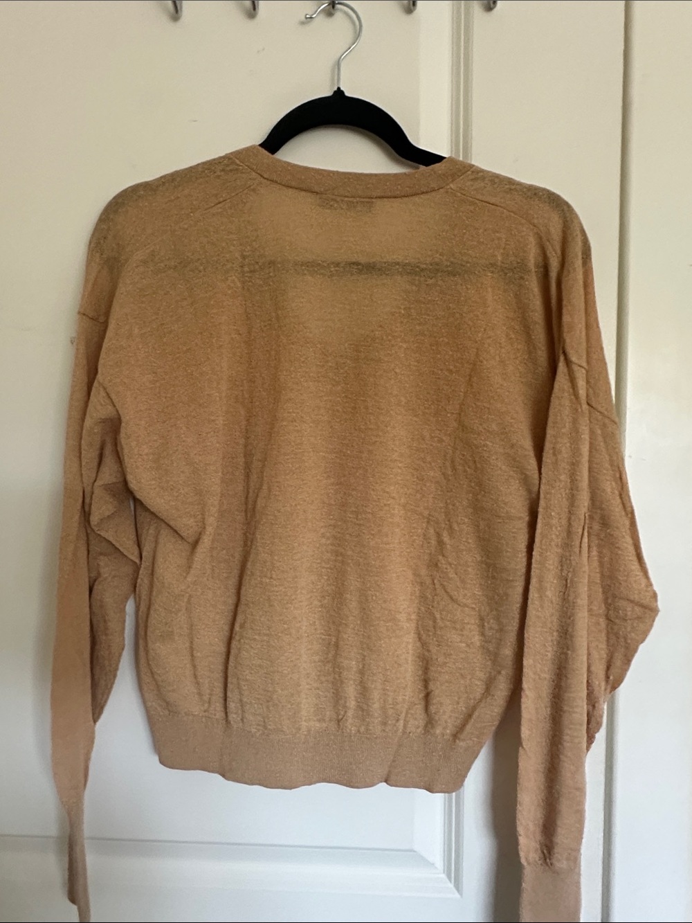 ZARA Tan V-Neck Lightweight Women's Sweater - Picture 3 of 3